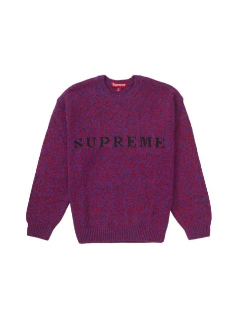 Supreme Contrast Logo Sweater Red Melange