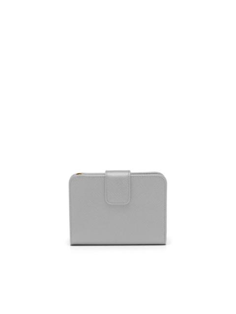 logo-plaque Saffiano wallet