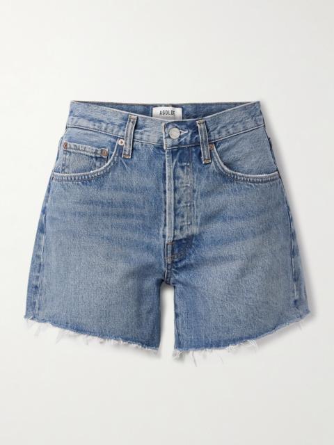 Parker Long Distressed Denim Shorts