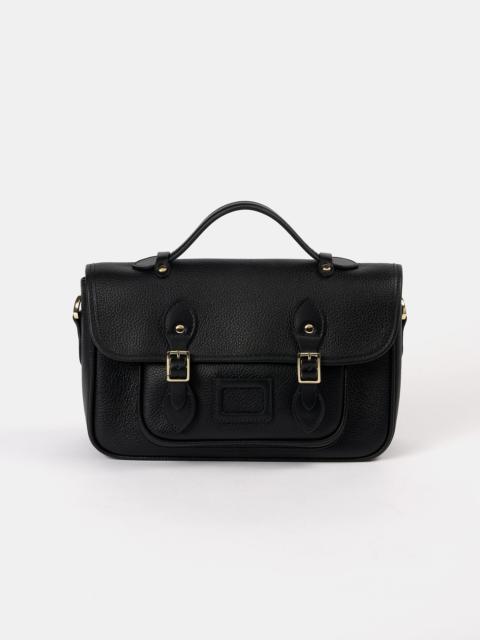 The Soft Satchel - Black Calf Grain