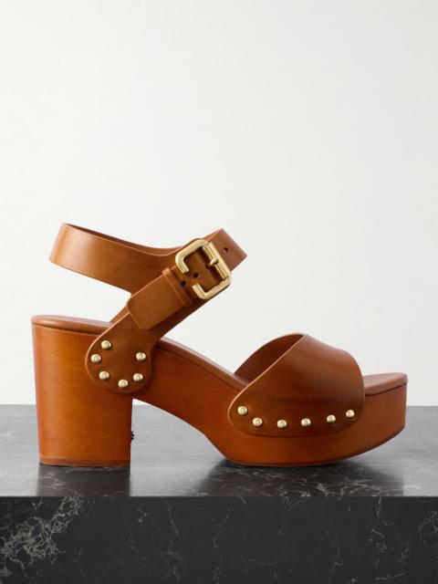 Jeannette leather platform sandals Tan