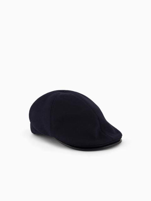 WOOL-BLEND FLAT CAP