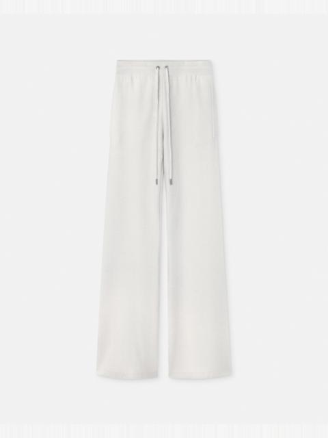 Wool-Blend Flared Towel Pants
