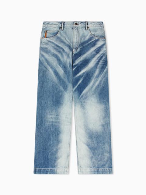 ARMANI JEANS WIDE-LEG DENIM JEANS