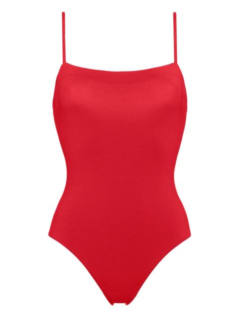 Aquarelle square-neck swimsuit