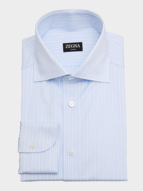 Men's Trofeo Cotton Framed Stripe Dress Shirt