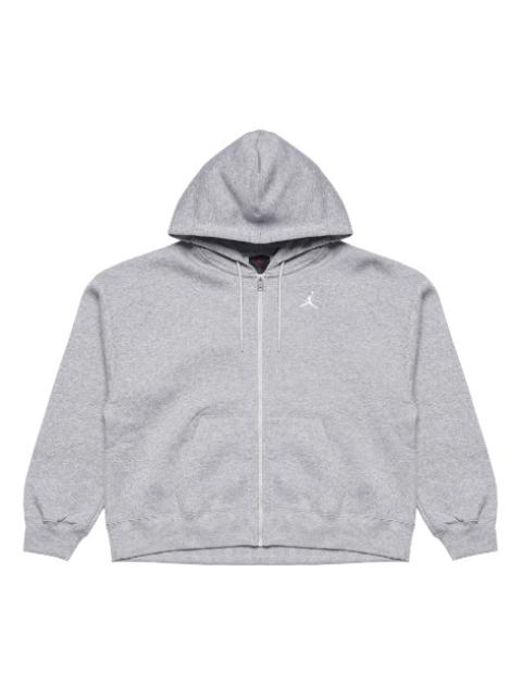 (WMNS) Air Jordan Brooklyn Fleece Full-Zip Hoodie Asia Sizing 'Dark Grey Heather' FD7866-063