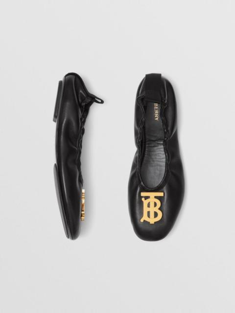 Monogram Motif Lambskin Ballerinas