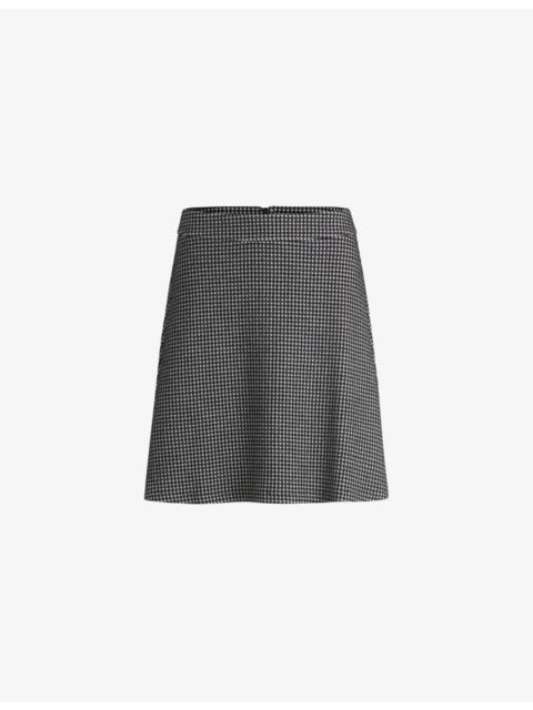Jacquard slim-fit high-rise stretch-jersey mini skirt