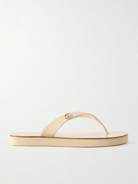 Embellished Leather Sandals