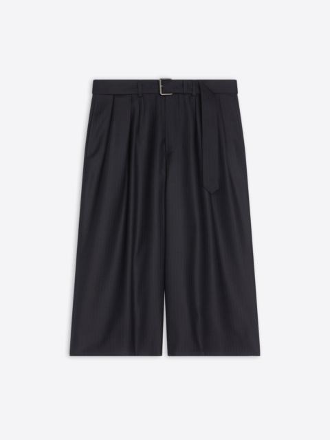 BELTED LIGHT WOOL SHORTS