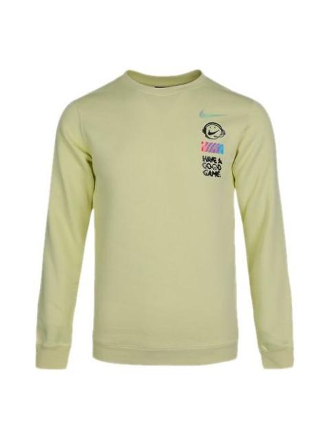 Nike Sportswear Club Fleece Round Collar Male Orange Green DC3938-750