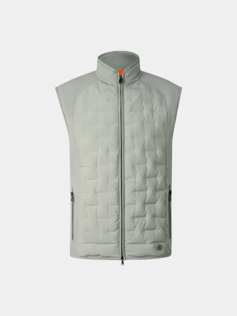 Dane hybrid vest in Eucalyptus
