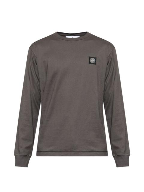 long-sleeves logo-patch T-shirt