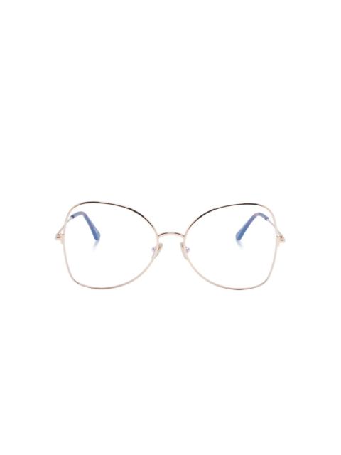 geometric-frame glasses