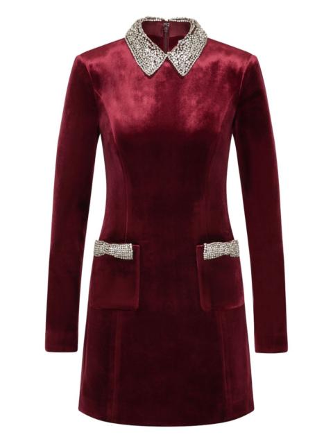 Edwiena embellished-collar mini dress