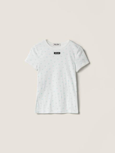 Ribbed jersey T-shirt