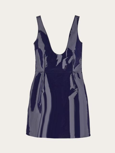 SHORT PATENT LEATHER DRESS