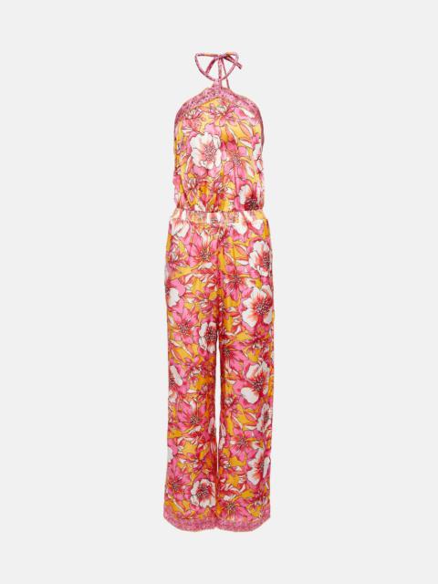 Isabelle printed halterneck jumpsuit