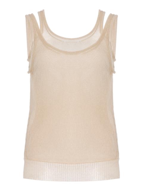 Film Layered Knit Tank Top neutral