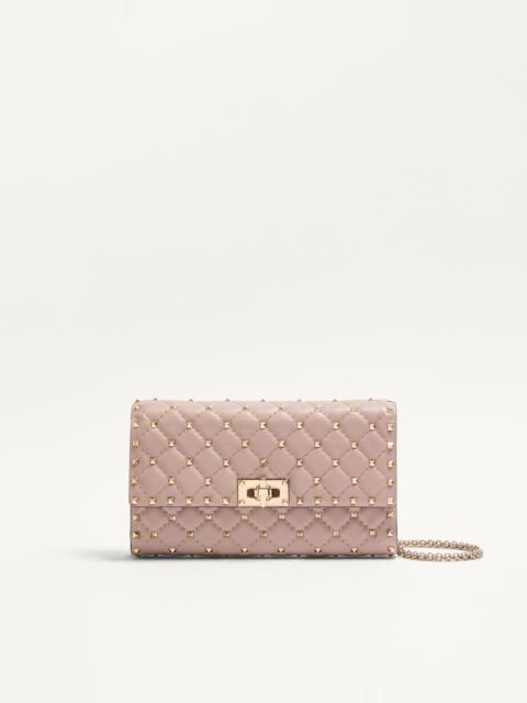 ROCKSTUD SPIKE NAPPA LEATHER CROSSBODY CLUTCH BAG