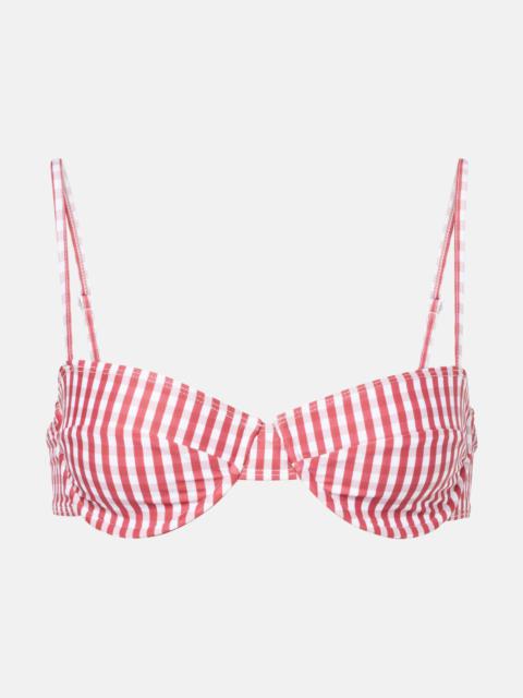 Farrah gingham bikini top