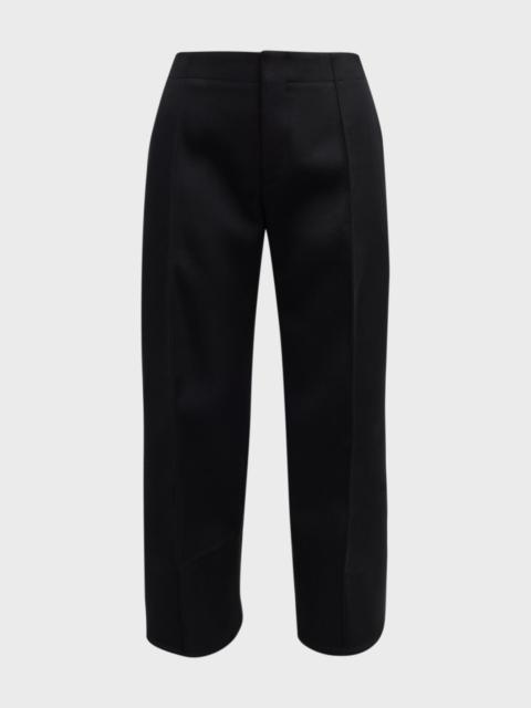 Cropped Wool Flare Pants