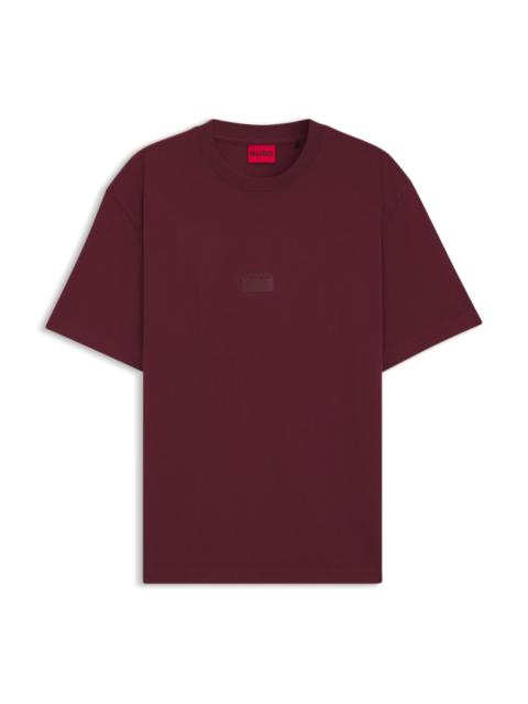 COTTON-JERSEY T-SHIRT WITH SPLIT LOGOS