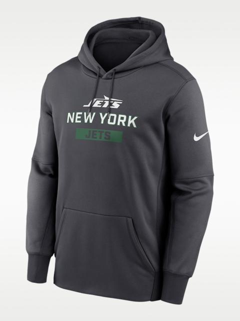 New York Jets Toss Sweep Men’s Nike Therma NFL Pullover Hoodie