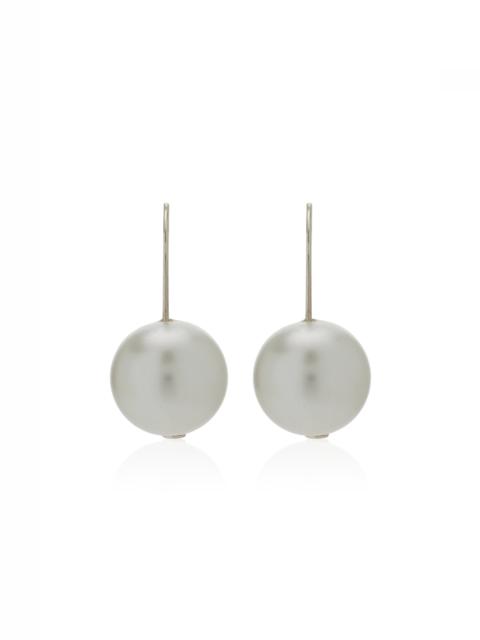 Sterling Silver Pearl Earrings white