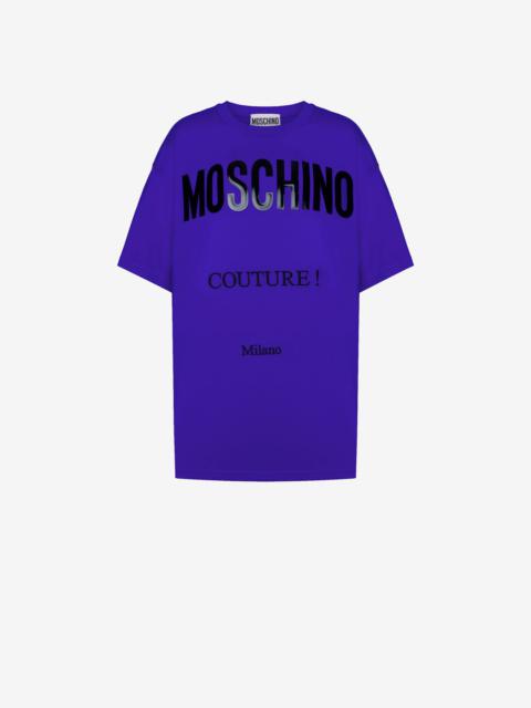 OVERSIZED MOSCHINO COUTURE T-SHIRT IN ORGANIC JERSEY