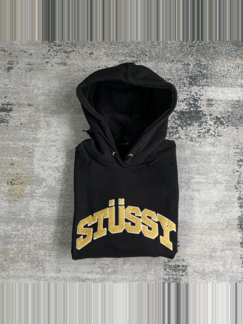 Stüssy STUSSY ARCH CHENILLE APPLIQUE HOODIE // BLACK M | hlnstuff
