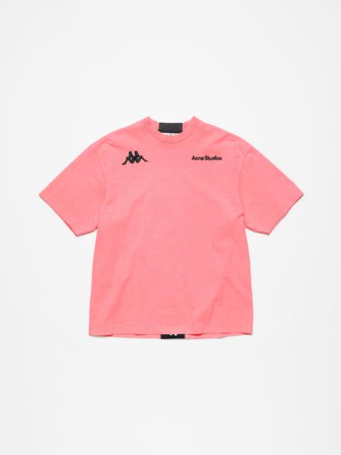 Short sleeve logo t-shirt - Acne Studios x Kappa - Neon Pink