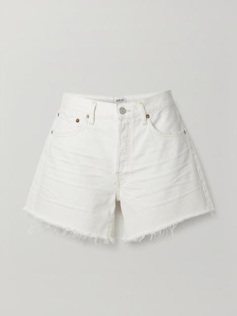 Parker Long Distressed Denim Shorts