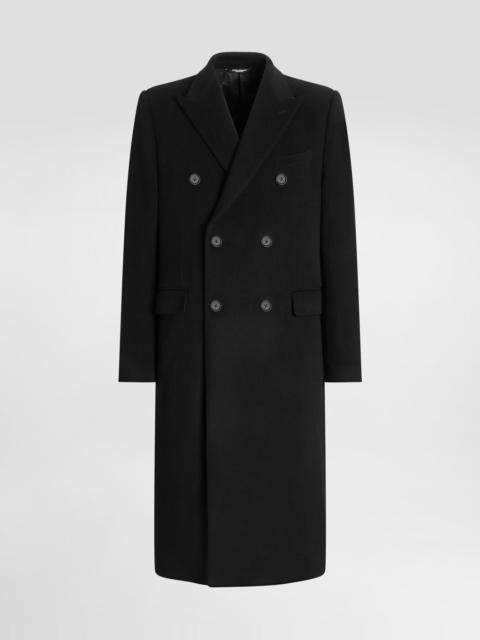 Double-breasted cashmere wool coat