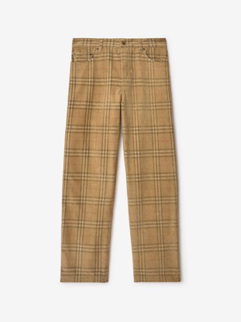Check Corduroy Trousers