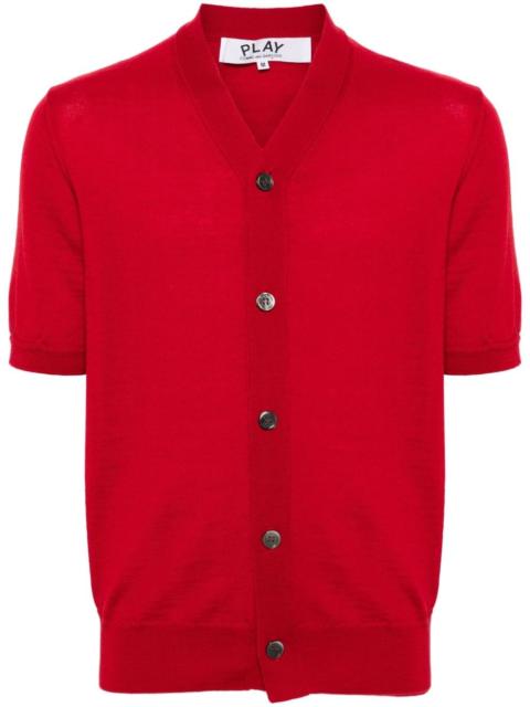 V-neck wool cardigan