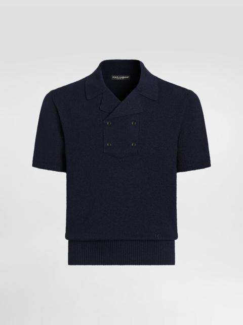 Cotton-linen polo shirt