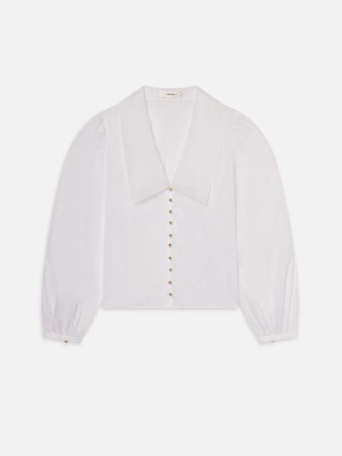 The Eyelet Sailor Blouse in White