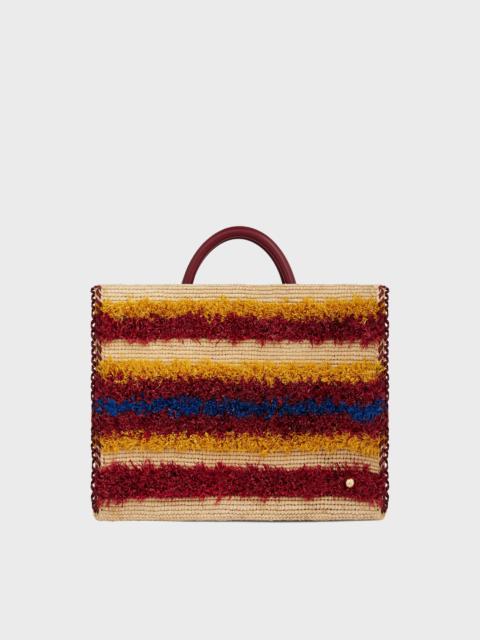 TOTE BAG IN RAFFIA WITH STRAPS