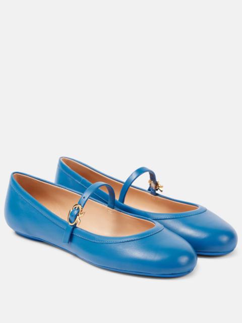 Carla leather Mary Jane flats