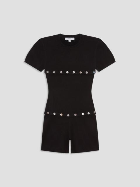 JOSIE KNIT ROMPER - BLACK