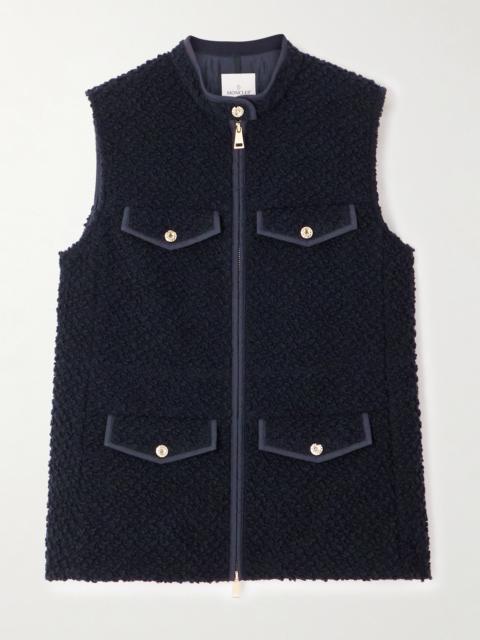 Fallavier Appliquéd Quilted Shell And Wool-bouclé Down Vest