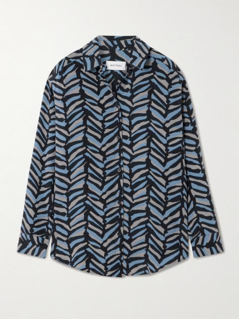 Printed Silk Crepe De Chine Shirt