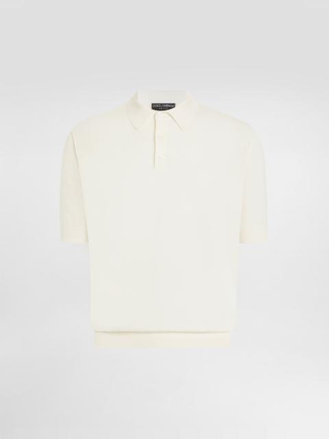 Fine-gauge cashmere polo shirt