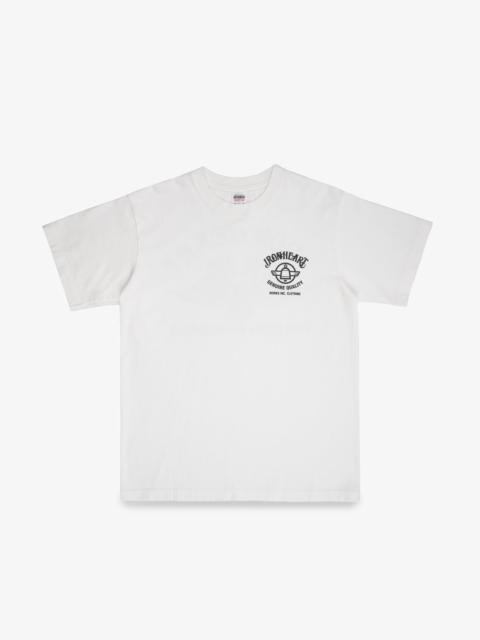 7.5OZ PRINTED LOOPWHEEL CREW NECK T-SHIRT - WHITE