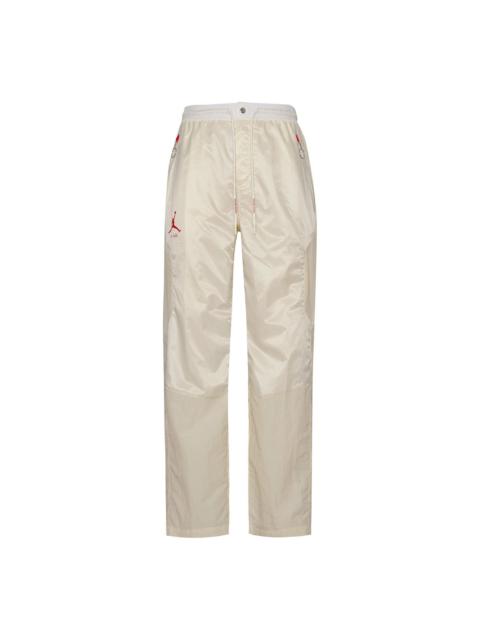 Air Jordan Brand x OFF-WHITE Crossover Logo Printing Casual Sports Pants Khaki DB4251-233