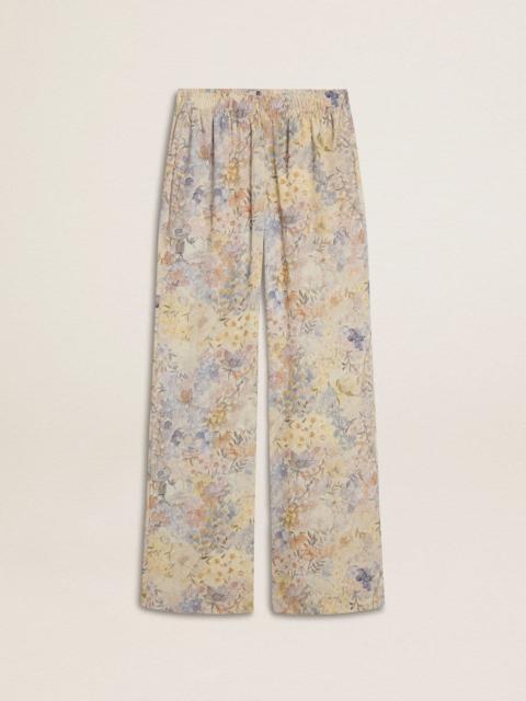 Women's multicolor joggers with floral print