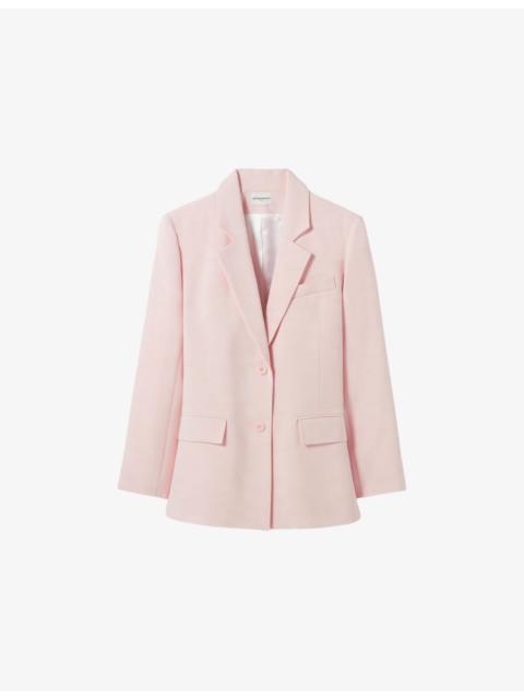 Tailored Single-Breasted Woven Blazer