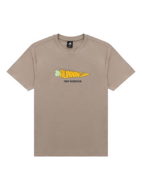 New Balance Running Graphic Tee 'Brown Orange' AMT31331-DRI